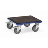 Small dollies KF 6 G - corrugated rubber - 400 kg, with wooden platform covered with corrugated rubber